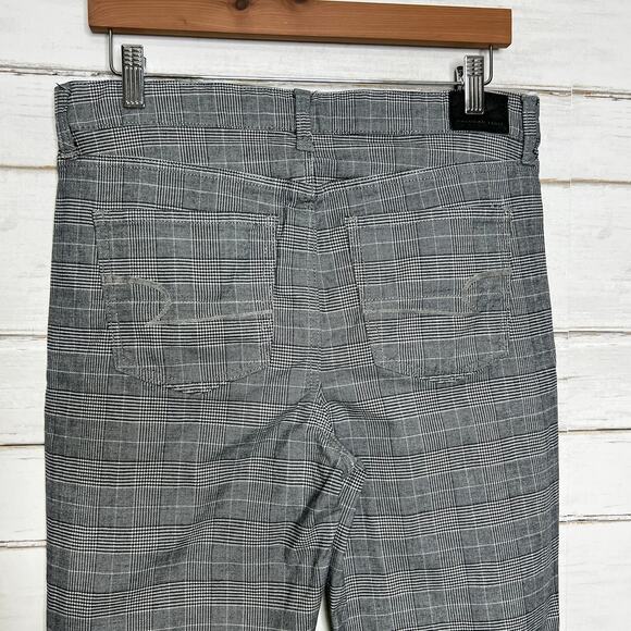 American Eagle Hi-Rise Plaid Jegging Pants Grey Size 10 Tall - Picture 4 of 11